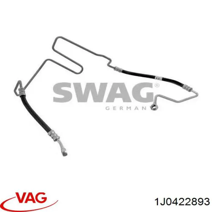 Патрубок високого тиску гідропідсилювача VAG 1J0422893 ціна, від 28.22 USD