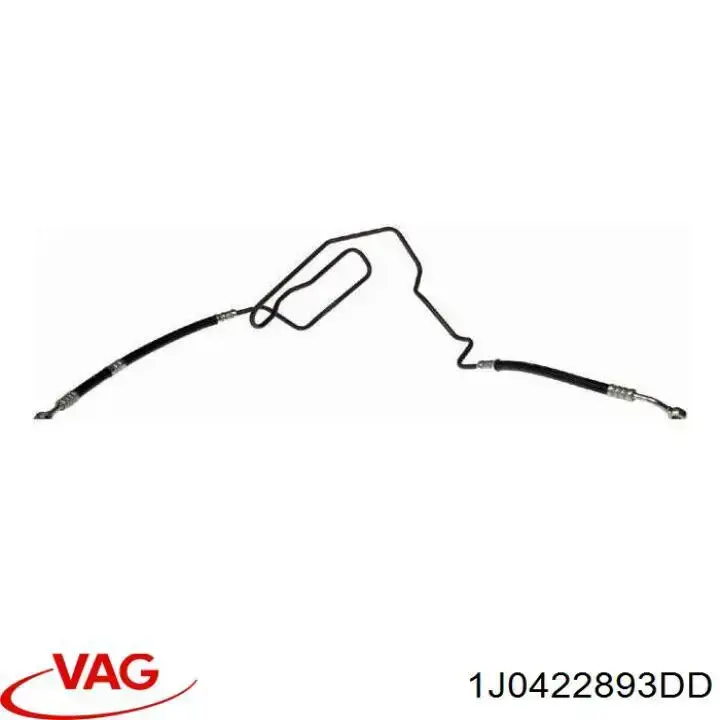 1J0422893DD VAG шланг гпк, високого тиску гідропідсилювача керма (рейки)