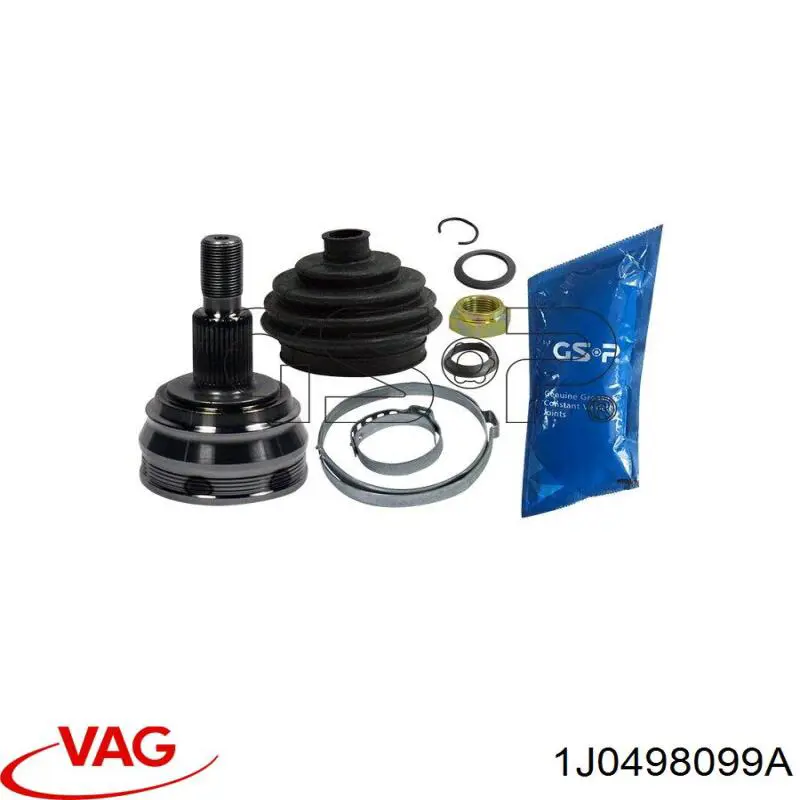 ШРУС зовнішній передній 1J0498099A VAG