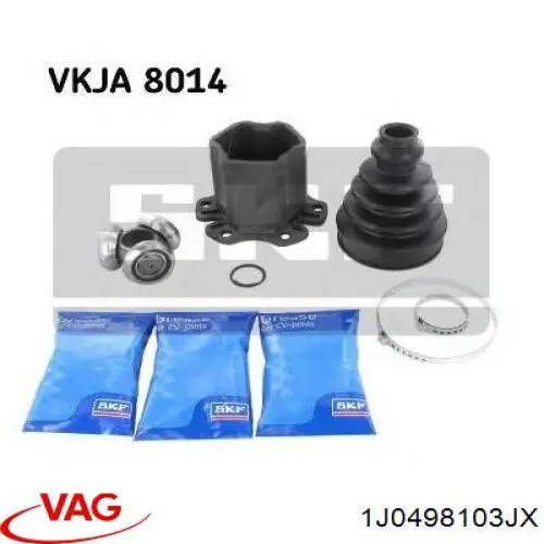 ШРКШ внутрішній, передній VAG 1J0498103JX ціна, від 46.36 USD