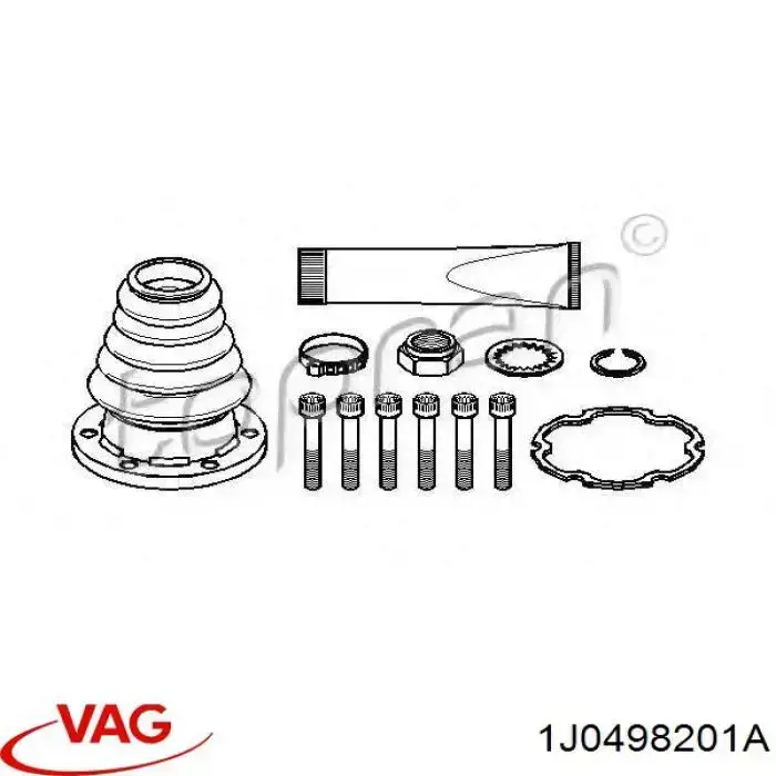 1J0498201A VAG Пильник ШРКШ внутрішній, правий