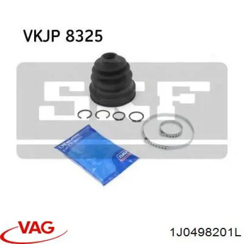 Купити 1J0498201L VAG Пильник шарніра кутових швидкостей внутрішній передній