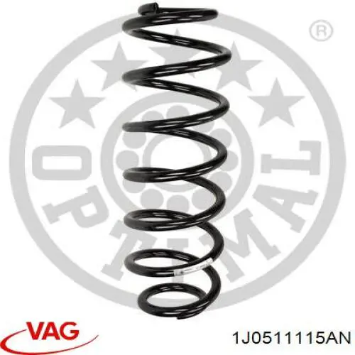 Пружина задня VAG 1J0511115AN ціна, від 21.64 USD
