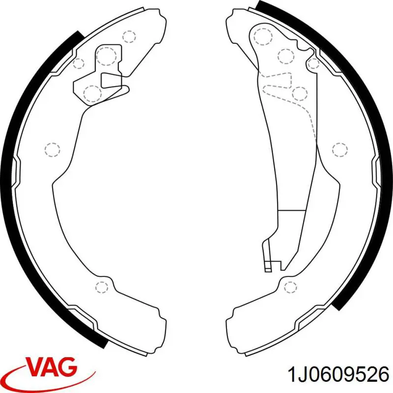 Колодки гальмові задні, барабанні VAG 1J0609526 ціна, від 20.32 USD