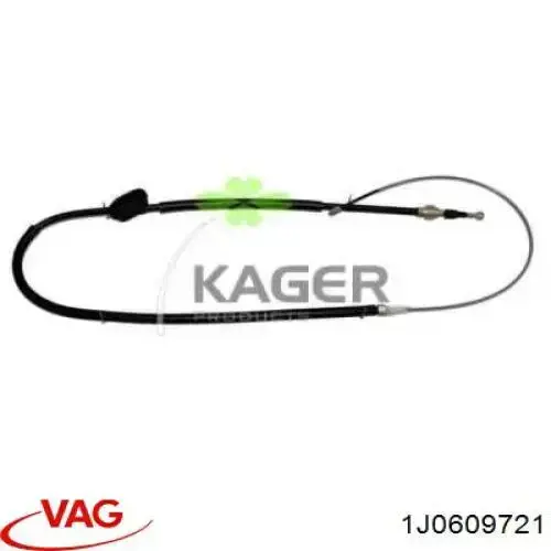 Трос ручного гальма задній, правий/лівий VAG 1J0609721 ціна, від 8.20 USD