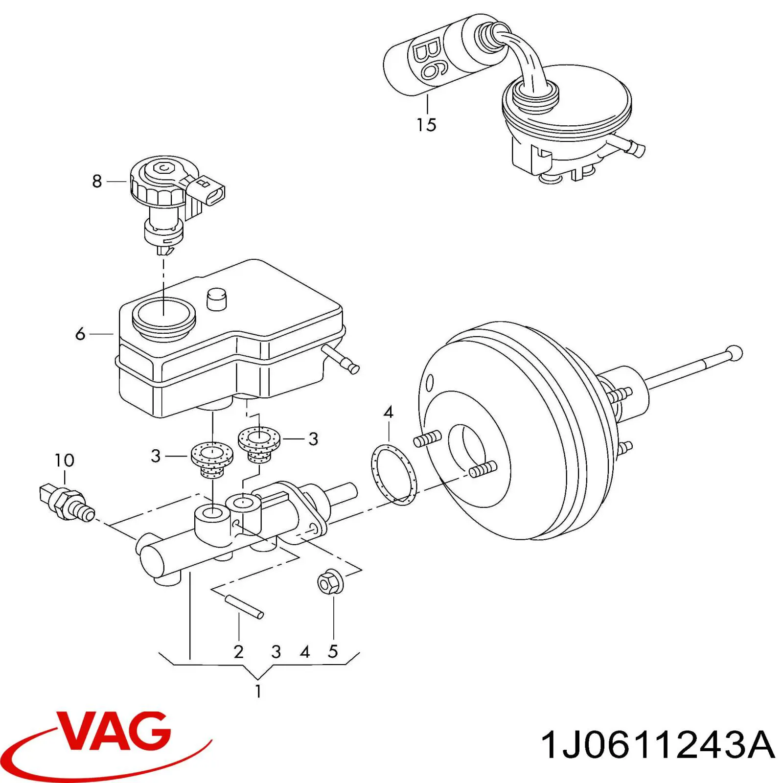  VAG 1J0611243A ціна, від 9.58 USD