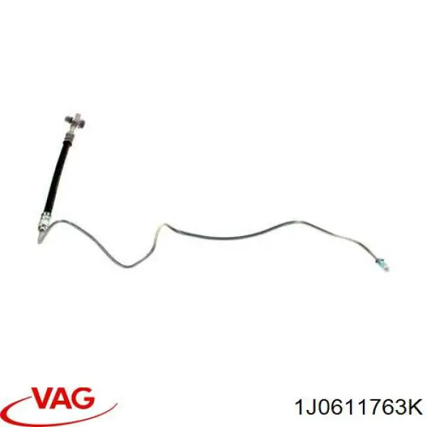 Шланг гальмівний задній, лівий 1J0611763K VAG