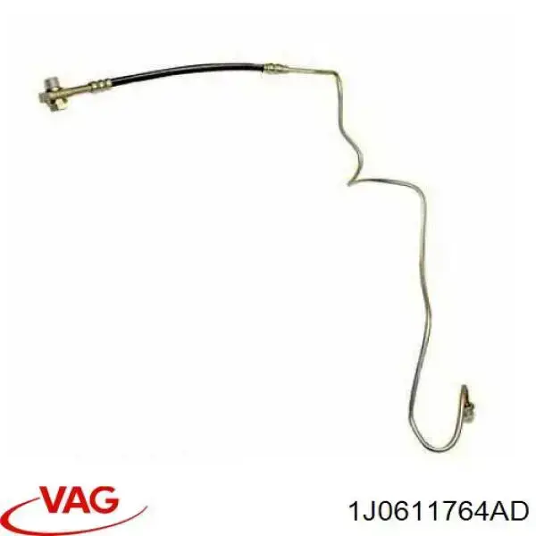 Шланг гальмівний задній, правий 1J0611764AD VAG
