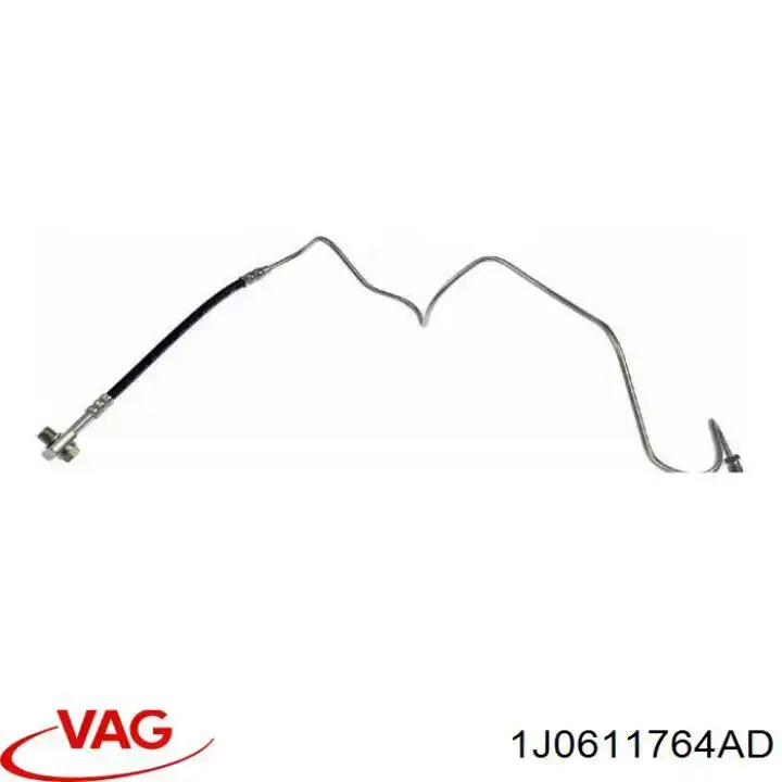 Купити 1J0611764AD VAG Шланг гальмівний задній, правий
