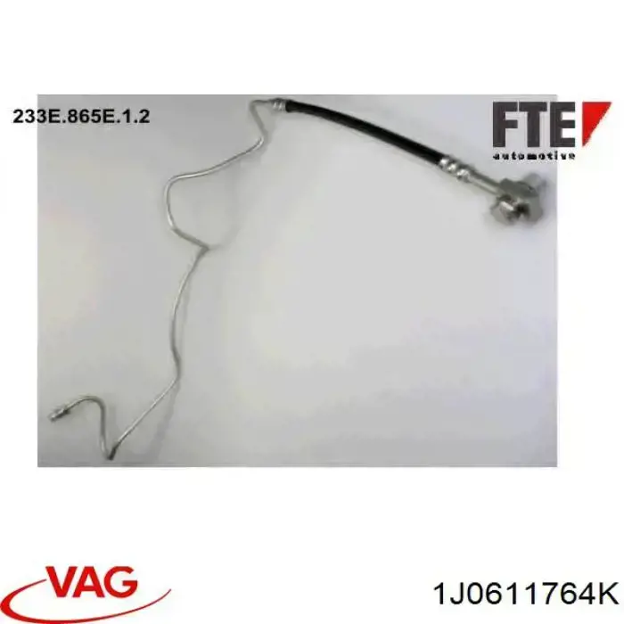 Купити 1J0611764K VAG Шланг гальмівний задній, правий