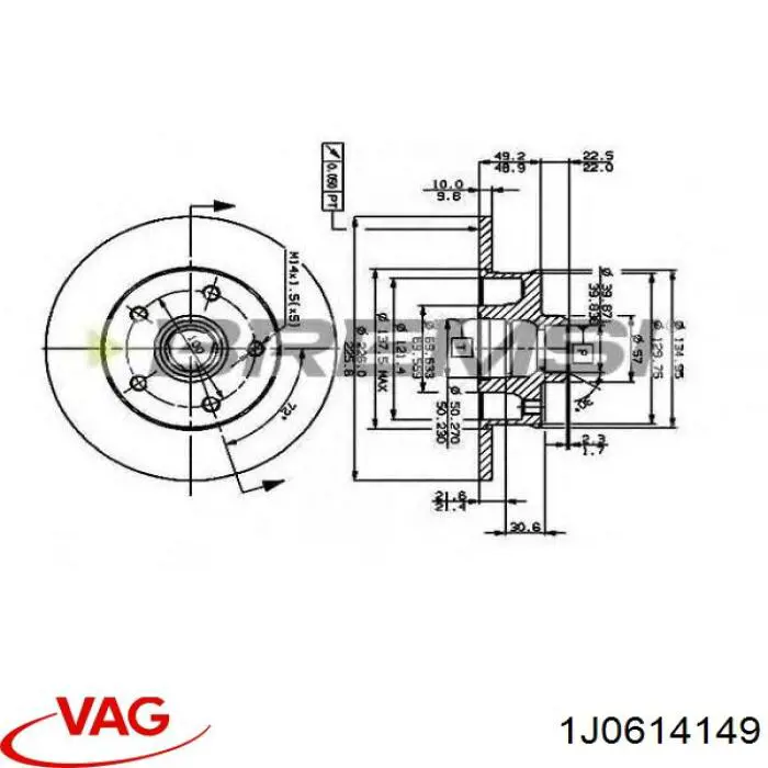 Купити 1J0614149 VAG Кільце АБС (ABS)