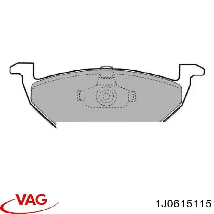 Гальмівні колодки VAG 1J0615115 ціна, від 22.88 USD