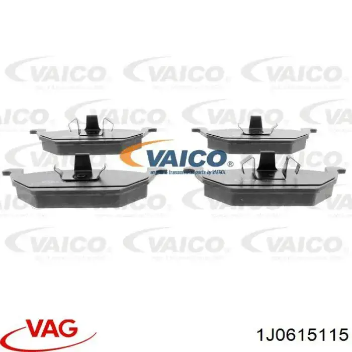 Купити 1J0615115 VAG Колодки гальмівні передні, дискові