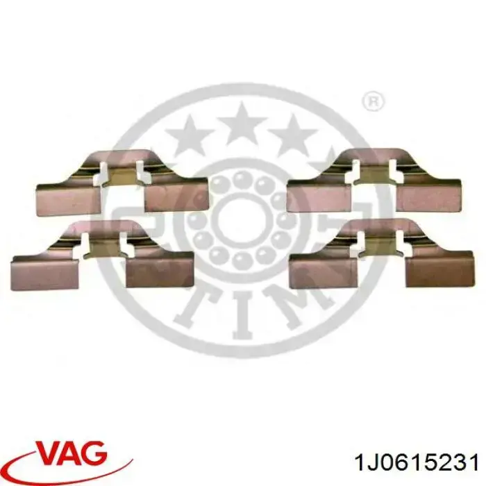 Комплект пружинок кріплення дискових колодок, задніх VAG 1J0615231 ціна, від 5.24 USD