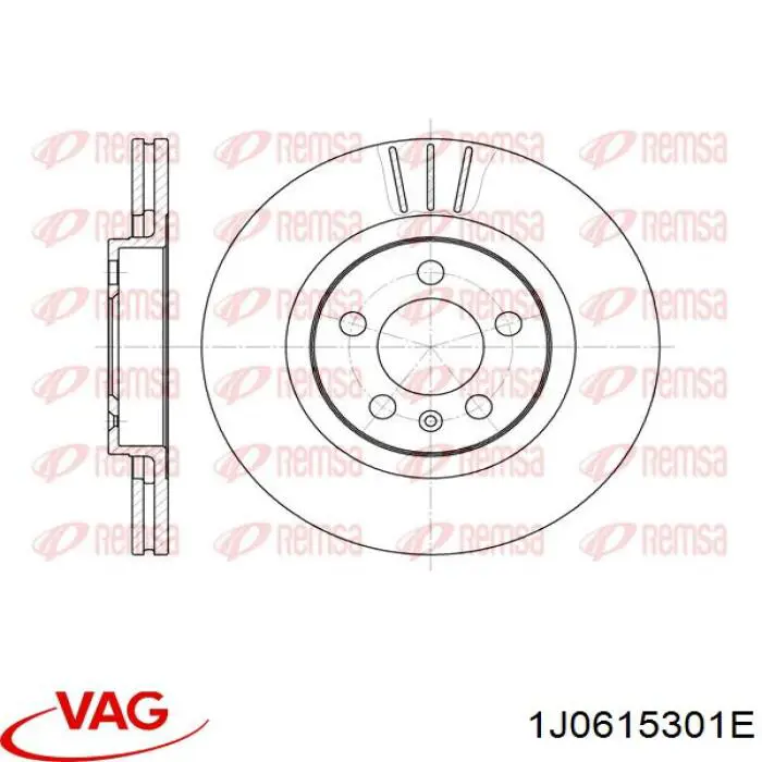 Диск гальмівний передній VAG 1J0615301E