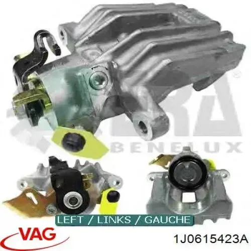 Задній гальмівний супорт лівий VAG 1J0615423A