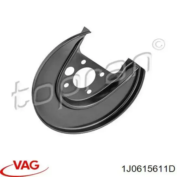 Купити 1J0615611D VAG Захист гальмівного диска заднього, лівого