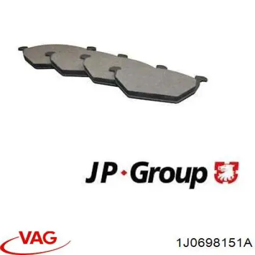 Гальмівні колодки VAG 1J0698151A ціна, від 22.88 USD