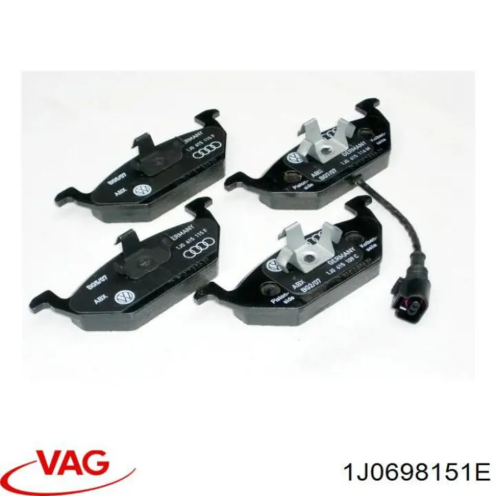 Гальмівні колодки VAG 1J0698151E ціна, від 21.95 USD