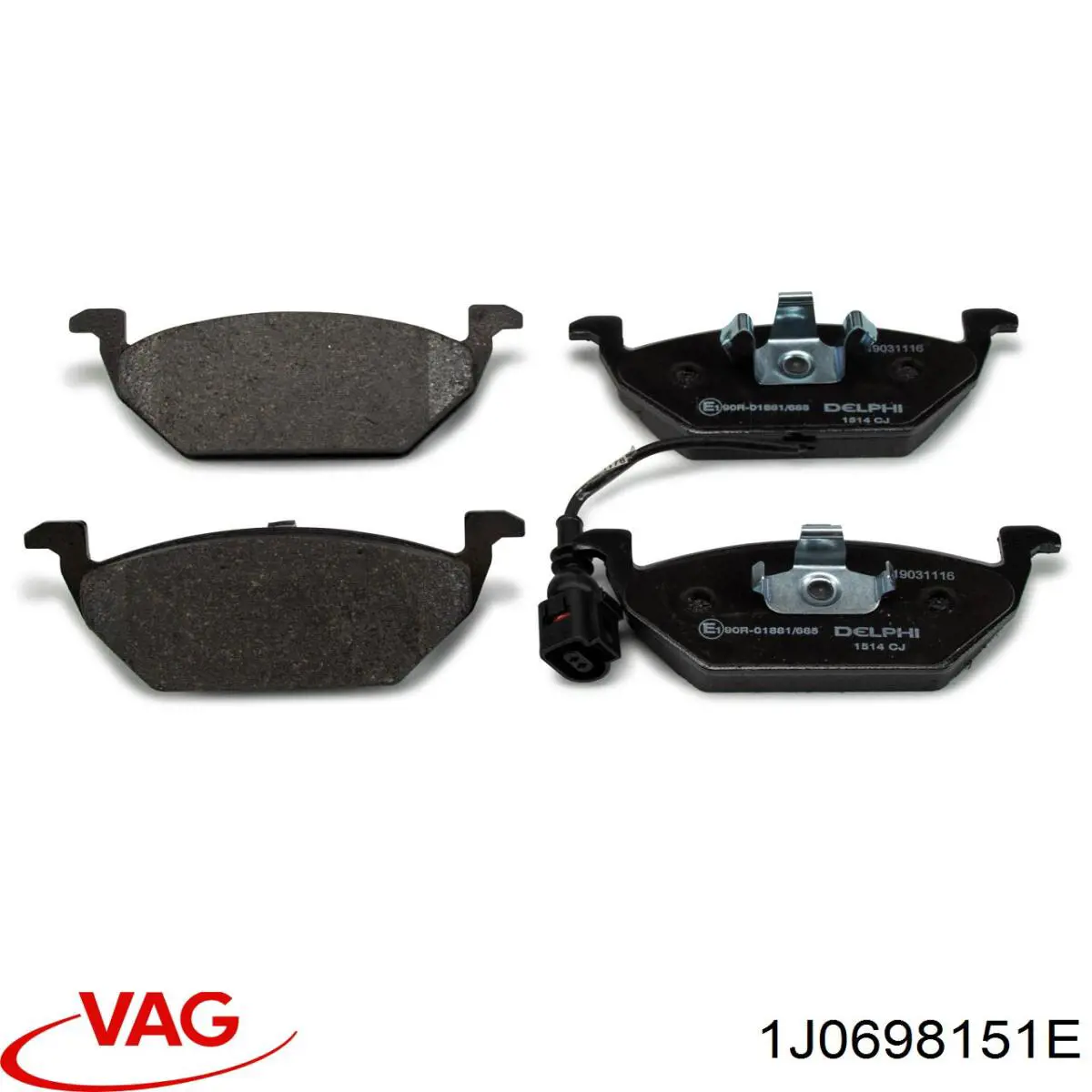1J0698151E VAG Передні гальмівні колодки