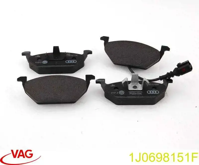 Купити 1J0698151F VAG Колодки гальмівні передні, дискові