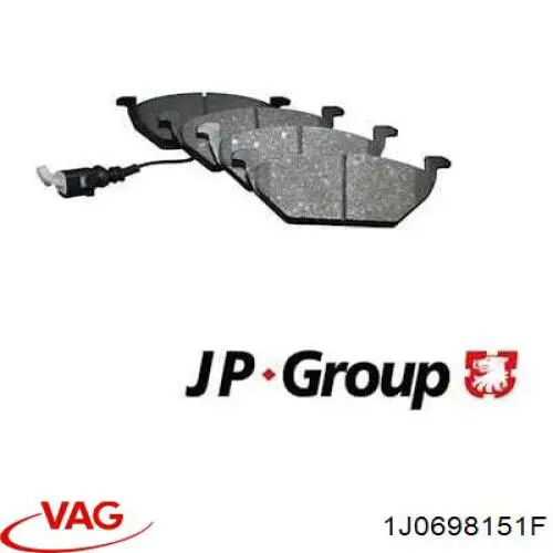 1J0698151F VAG колодки гальмівні передні, дискові