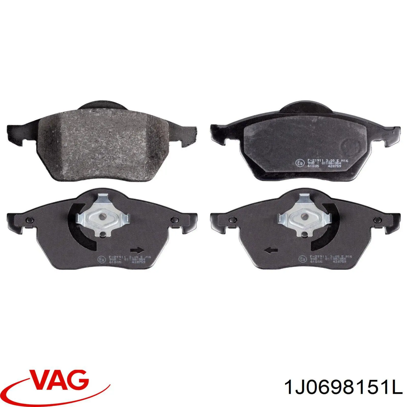 Гальмівні колодки VAG 1J0698151L ціна, від 28.17 USD