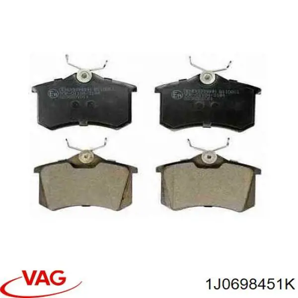 Задні гальмівні колодки VAG 1J0698451K ціна, від 15.75 USD