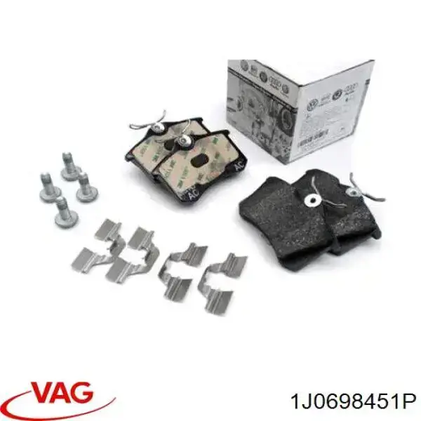Купити 1J0698451P VAG Задні колодки