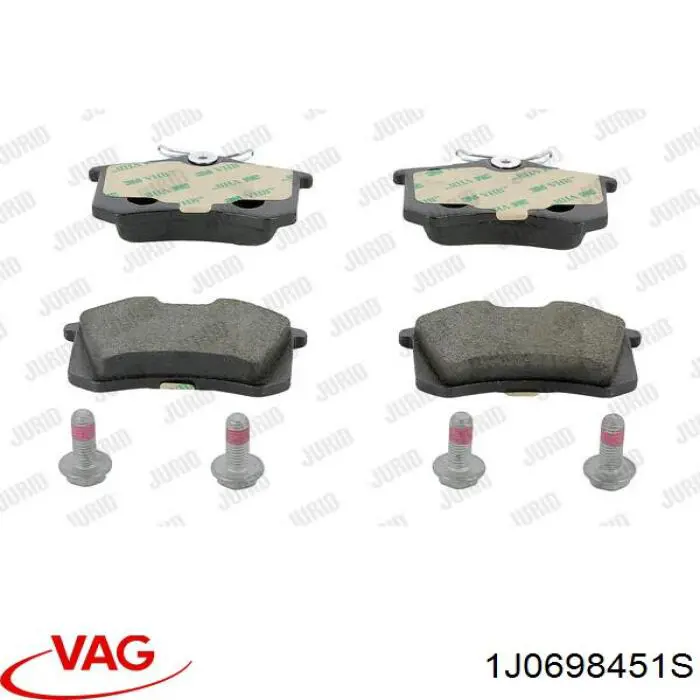 1J0698451S VAG Колодки гальмівні задні, дискові