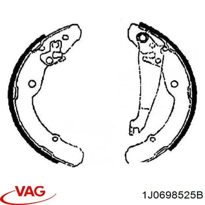 Гальма робочі задні ножні і гальмівні барабани VAG 1J0698525B