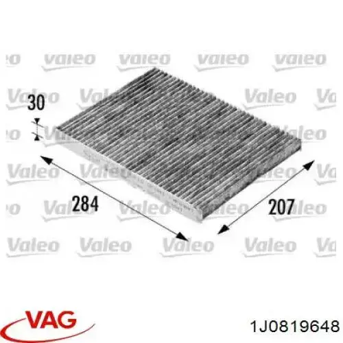 Купити 1J0819648 VAG Фільтр салону вугільний