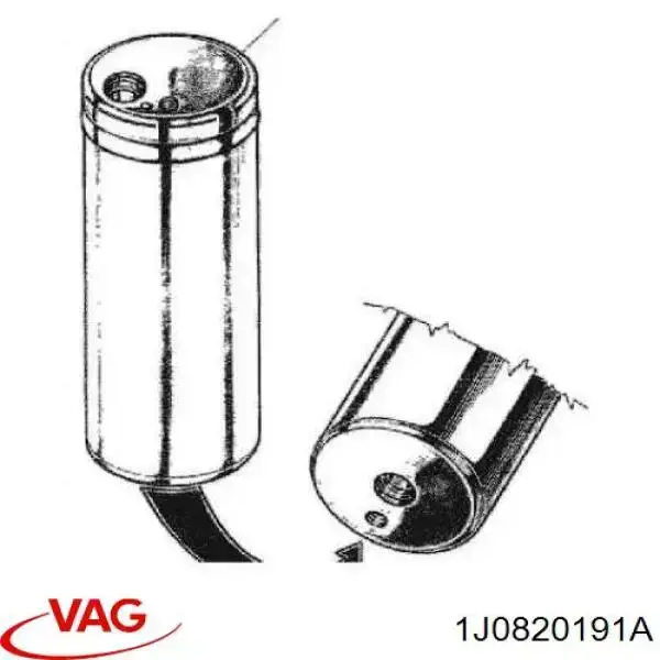Купити 1J0820191A VAG Ресивер-осушувач кондиціонера