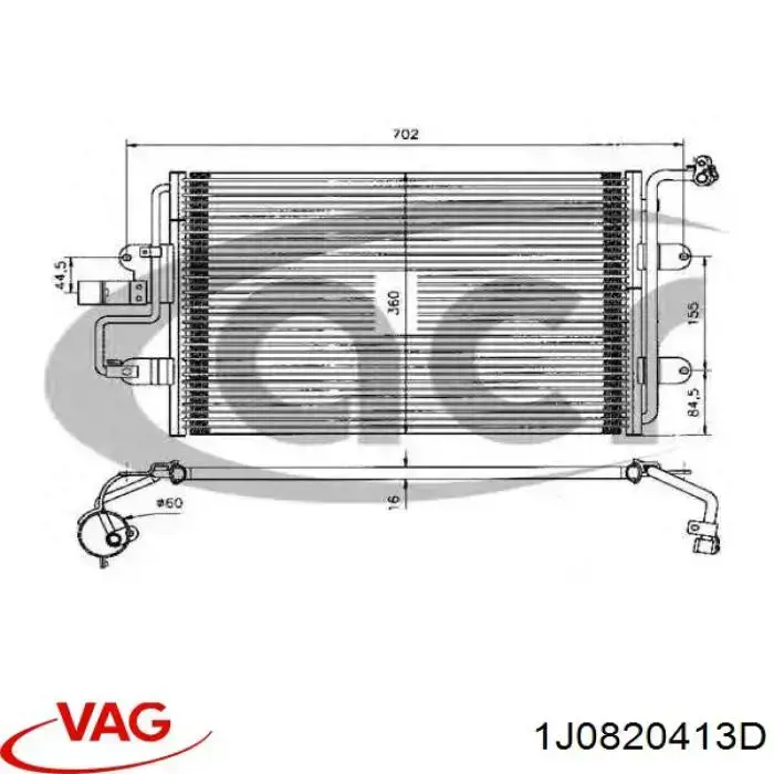 Конденсатор кондиціонера VAG 1J0820413D ціна, від 60.12 USD