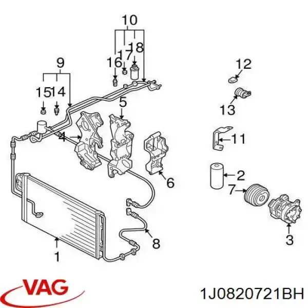 Трубка кондиціонера від компресора до радіатора Vemo V15200029