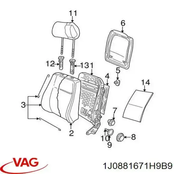 Ручка регулювання спинки сидіння 3881006 Autotechteile