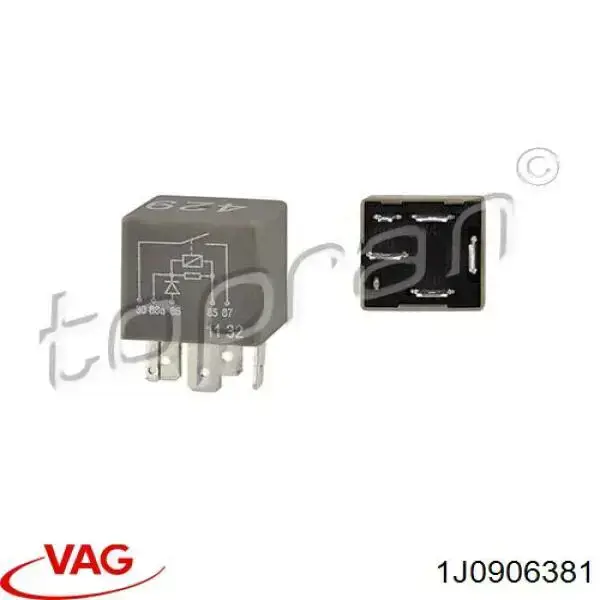 Реле електробензонасосу VAG 1J0906381 ціна, від 6.33 USD