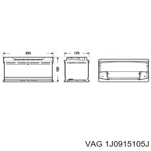 1J0915105J VAG Авто акумулятор