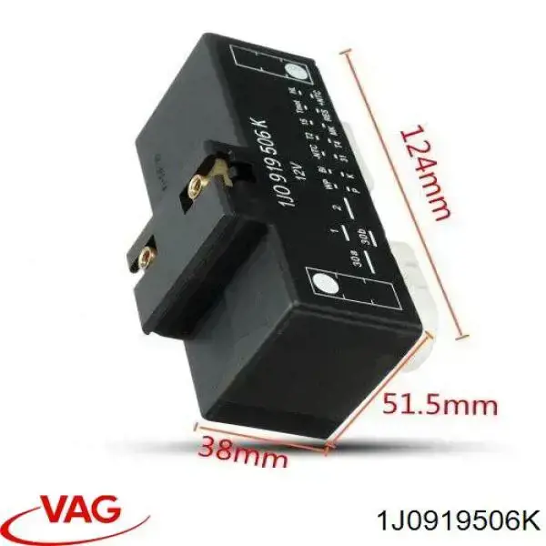 Купити 1J0919506K VAG Регулятор оборотів вентилятора