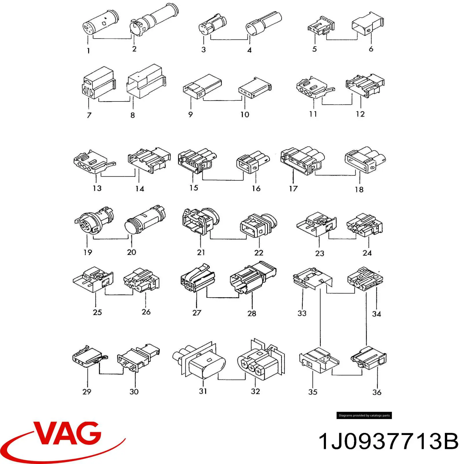  VAG 1J0937713B ціна, від 0.56 USD