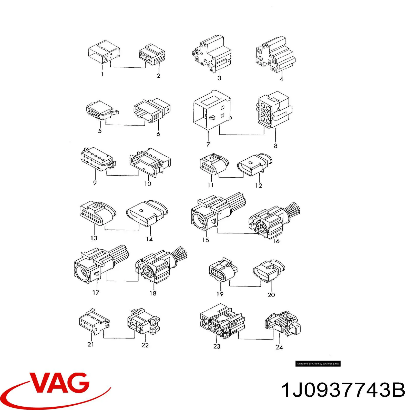  VAG 1J0937743B ціна, від 1.01 USD
