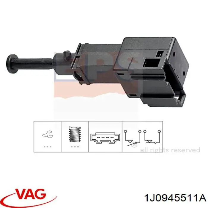 Жабка тормозу 1J0945511A VAG
