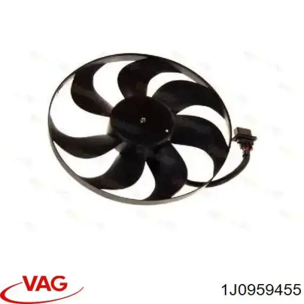 Купити 1J0959455 VAG Електровентилятор охолодження в зборі (двигун + крильчатка)