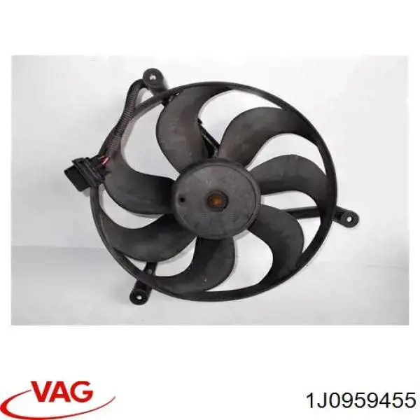 1J0959455 VAG електровентилятор охолодження в зборі (двигун + крильчатка)