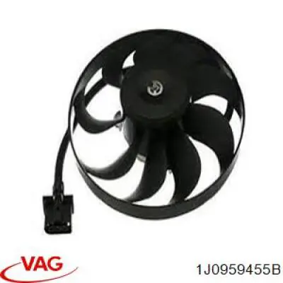 Купити 1J0959455B VAG Електровентилятор охолодження в зборі (двигун + крильчатка)