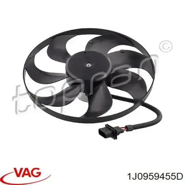 Вентилятор радіатора VAG 1J0959455D ціна, від 44.52 USD