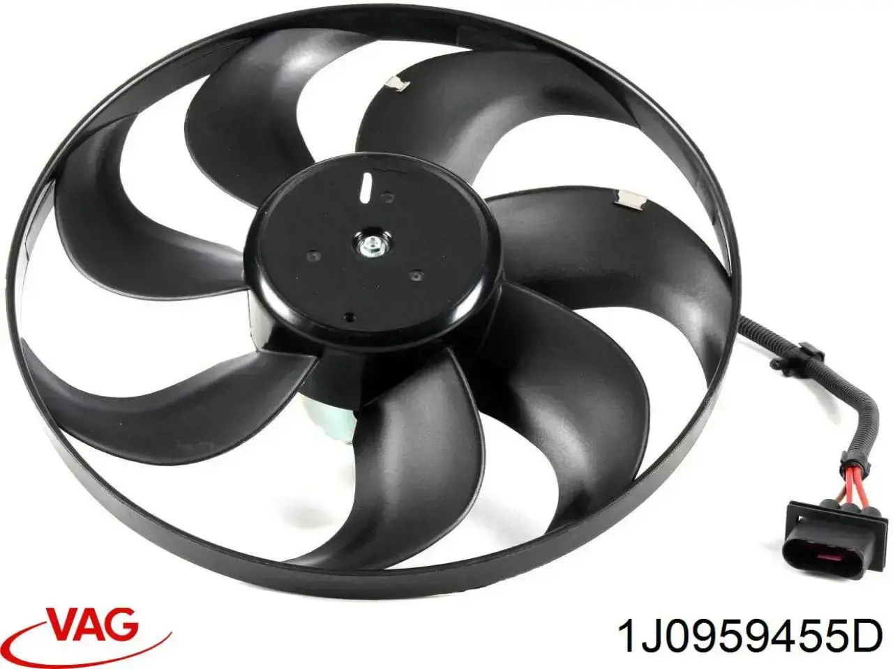 Купити 1J0959455D VAG Електровентилятор охолодження в зборі (двигун + крильчатка)