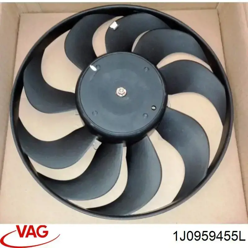 Купити 1J0959455L VAG Електровентилятор охолодження в зборі (двигун + крильчатка)