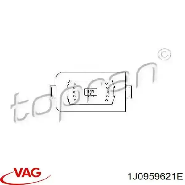 Вимикач обігріву заднього скла VAG 1J0959621E ціна, від 6.33 USD