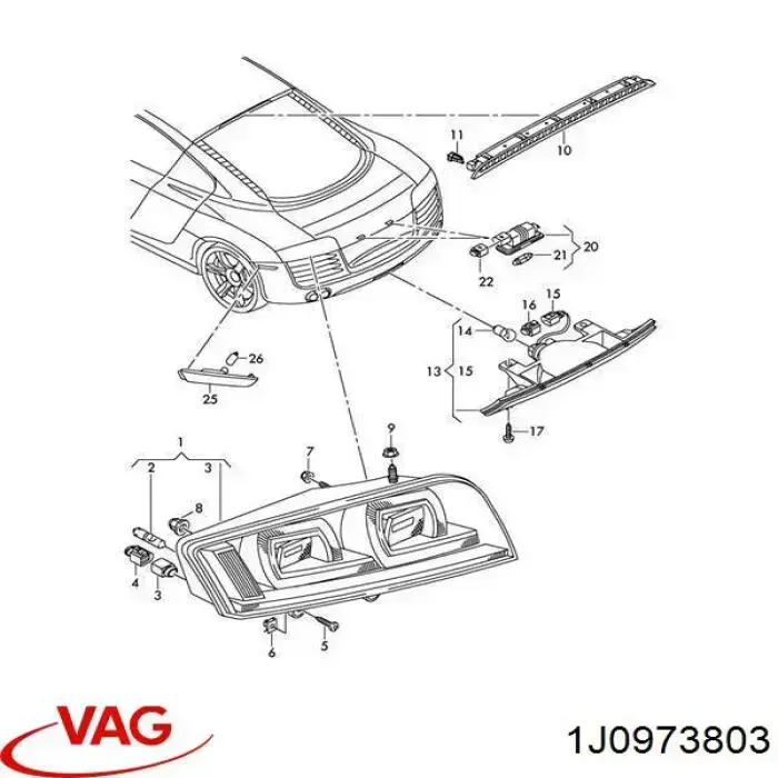 Купити 1J0973803 VAG Роз’єм (фішка) універсальний